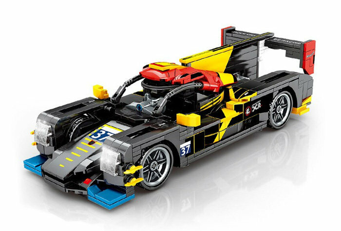 Конструктор Sembo Block Джеки Чан Спорткар масштаб 1:18 (черно-красно-желтый) 705804