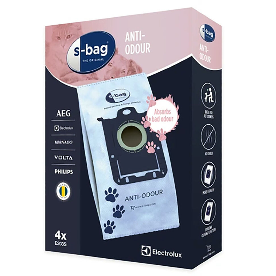 Мешки Electrolux E203S S-Bag AntiOdour 4 шт.