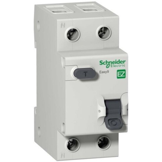 Дифференциальный автомат SCHNEIDER ELECTRIC EASY 9 1P+Н, 30мА, 16А, C, AC, 4,5кА, 230В, EZ9D34616