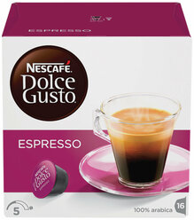 Кофе в капсулах NESCAFE «Espresso» для кофемашин Dolce Gusto, 16 порций 1 шт.