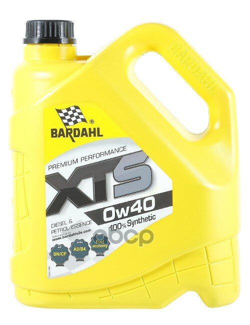 Bardahl Масло Моторное Bardahl Xts 0w-40 A3/А3/B4 Синтетическое 4 Л 36142