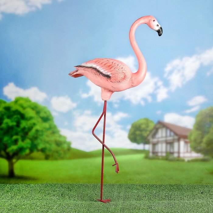 Хорошие сувениры Садовая фигура "Фламинго" большой 40х18х87см - фотография № 1