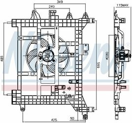 Вентилятор радиатора Renault Duster 11>15 Dacia Duster 10>18 NISSENS 85711