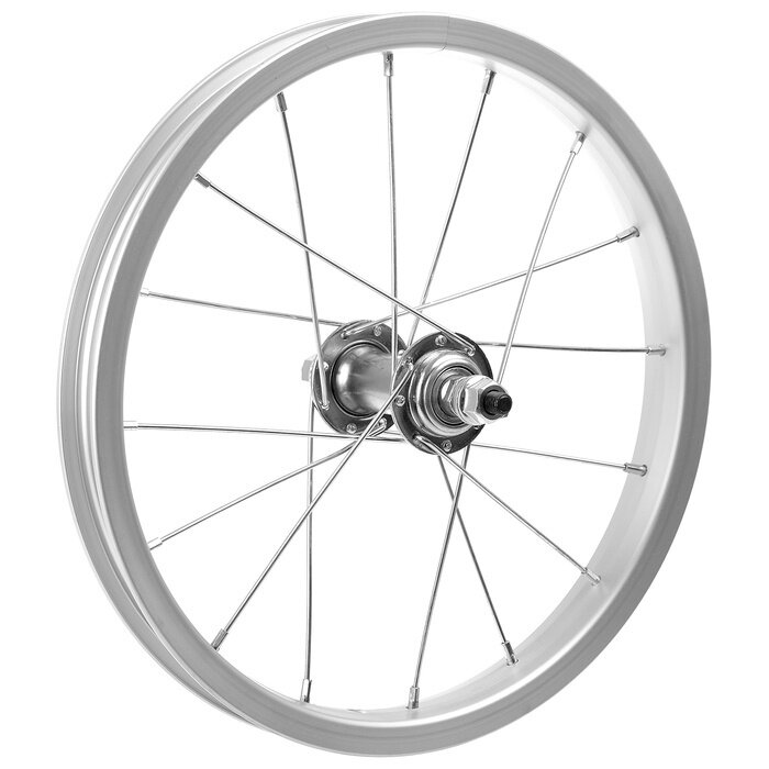 Колесо велосипедное Sima-Land 14" переднее, обод одинарный, 16 отверстий, на гайках (4416381)