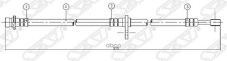 Шланг Тормозной Передний (Таиланд) Honda Civic 01- Lh Sat арт. ST-01465-S5A-J02