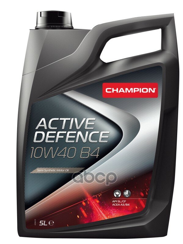 CHAMPION OIL Масло Мот. Полусинт. 5л - Active Defence 10w40 B4 (A3/B3-10, A3/B4-08, Sl/Cf, Approval 229.1, 501.01/505.00)