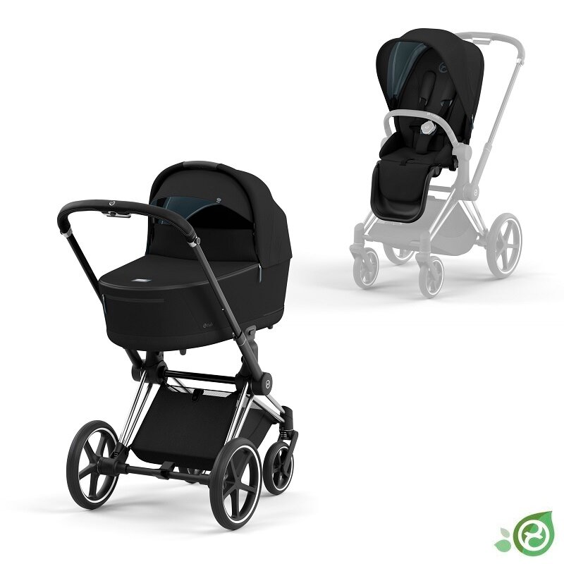 Cybex Priam IV | 2-в-1 (Onyx Black на шасси IV Chrome black)