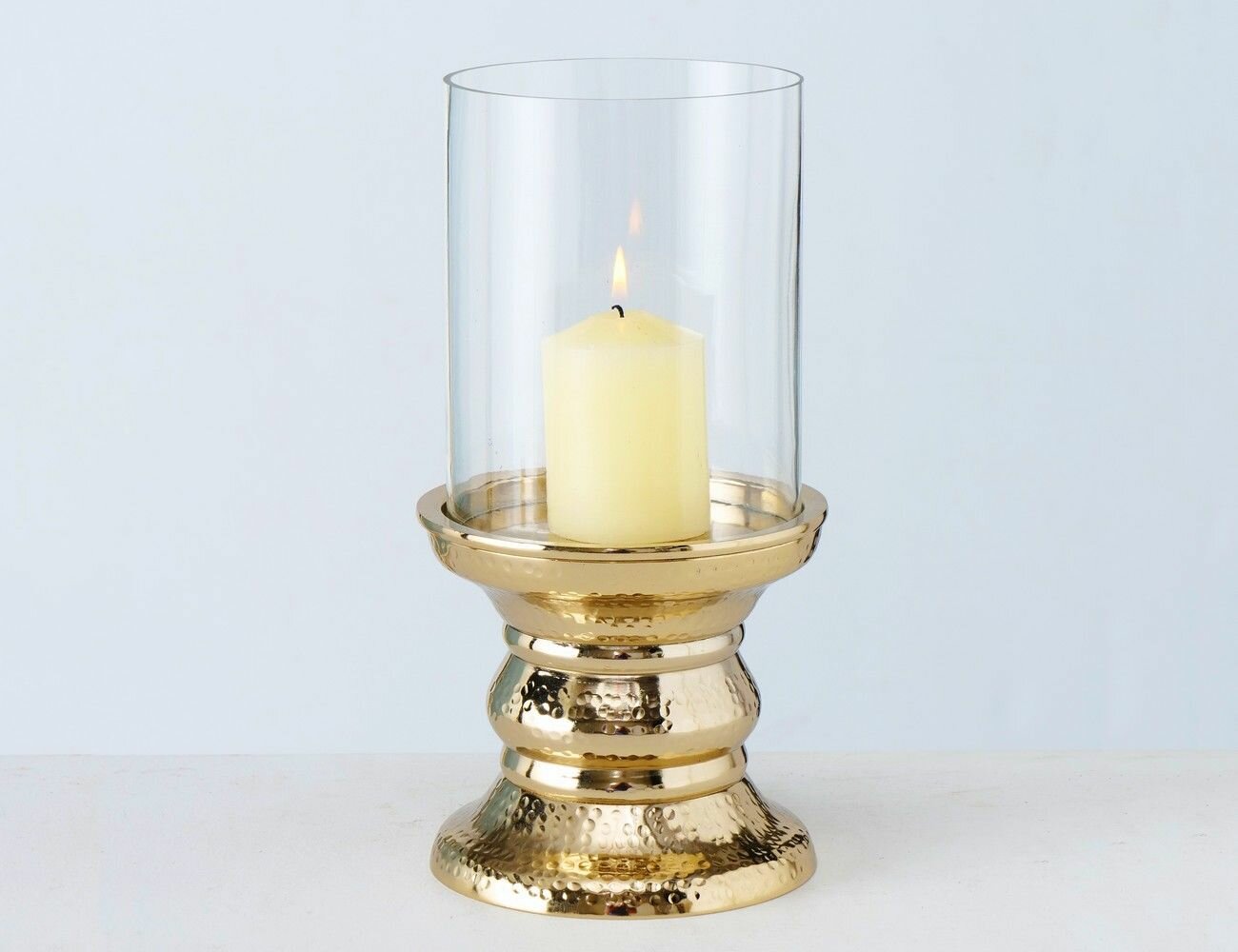 Подсвечник для одной свечи "Джэйроми", металлический со стеклянным стаканом, 29 см, Boltze - фотография № 5