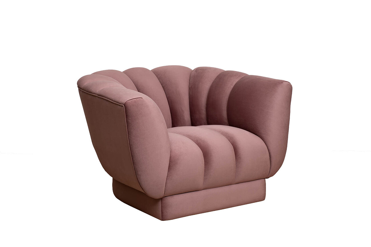 Кресло Fabio велюровое розовое FABIO-1-1K-РОЗОВЫЙ-Colton 007-ROS FABIO-1-Colt007 - фотография № 2