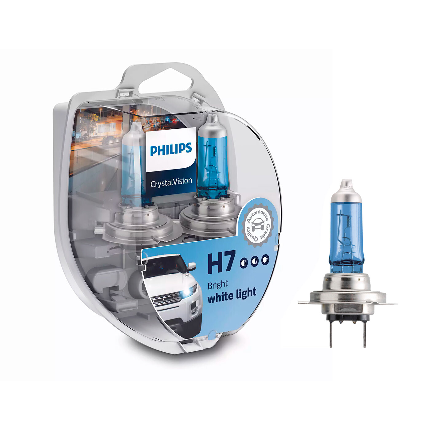   Philips CrystalVision H7/W5W 12V 55W PX26d, 2+2 . ()