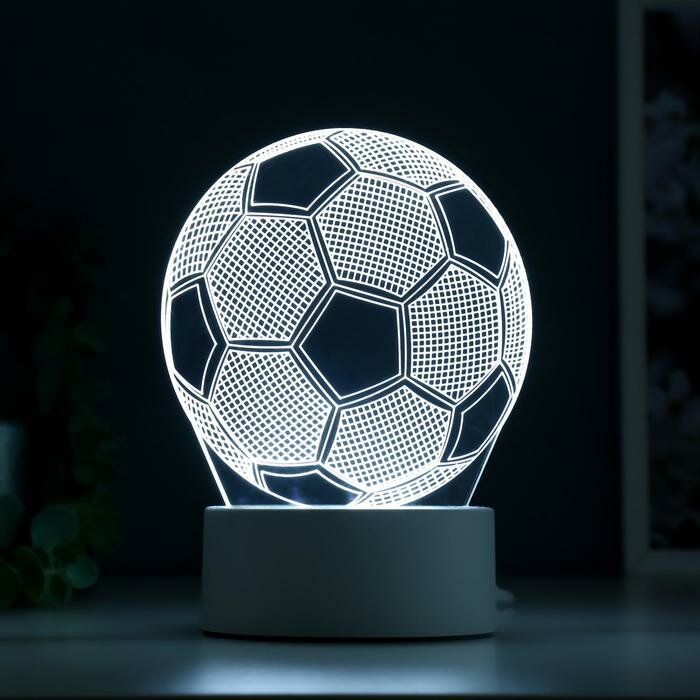RISALUX Светильник "Футбольный мяч" от сети 9,5x12,5x16 см - фотография № 4