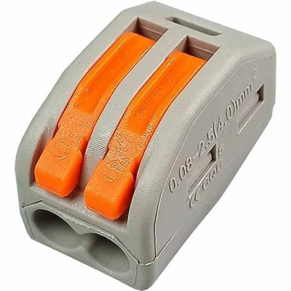 фото Зажимная клемма для соединения кабелей Pro Legend 2 контакта, серая, 5 штук PL3816