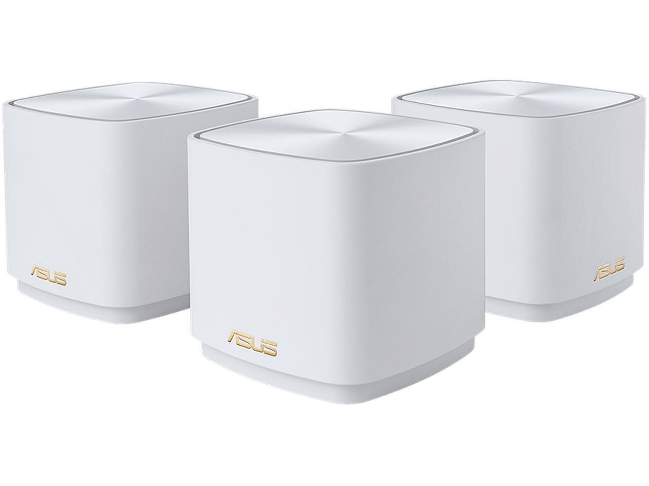 Комплект Mesh система ASUS ZenWiFi AX Mini XD4 (W-3-PK) белый 802.11ax 2.4/5ГГц 1775Mbps GbLAN 3шт в комплекте 90IG05N0-MO3R20