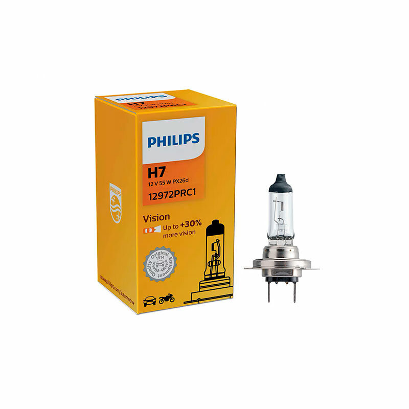 Лампа галогенная Philips Vision +30% H7 12V 55W PX26d, 1 шт.