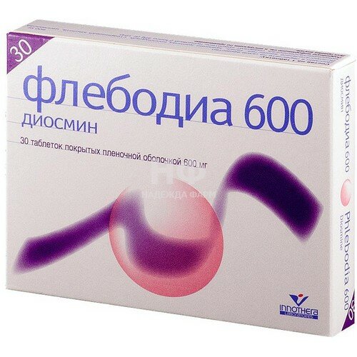 Заболевания вен Иннотера Шузи Флебодиа 600 таб п/пл/о 600 мг №30