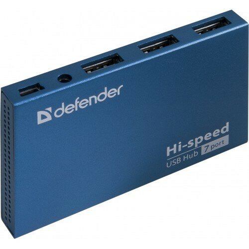 USB HUB (концентратор) USB 2.0 Defender SEPTIMA SLIM (7 портов, БП 2A) 83505