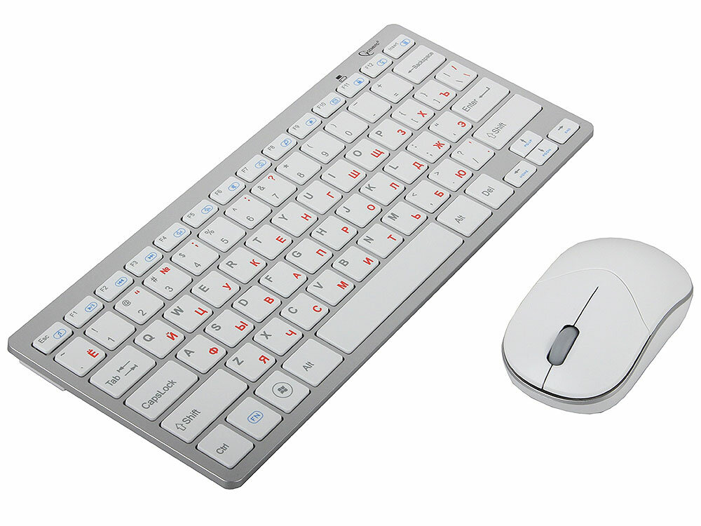 Клавиатура Gembird KBS-7001 White/Silver USB