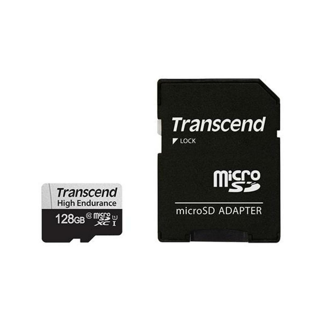 Карта памяти 128GB Transcend TS128GUSD350V icroSD w/ adapter U1, High Endurance