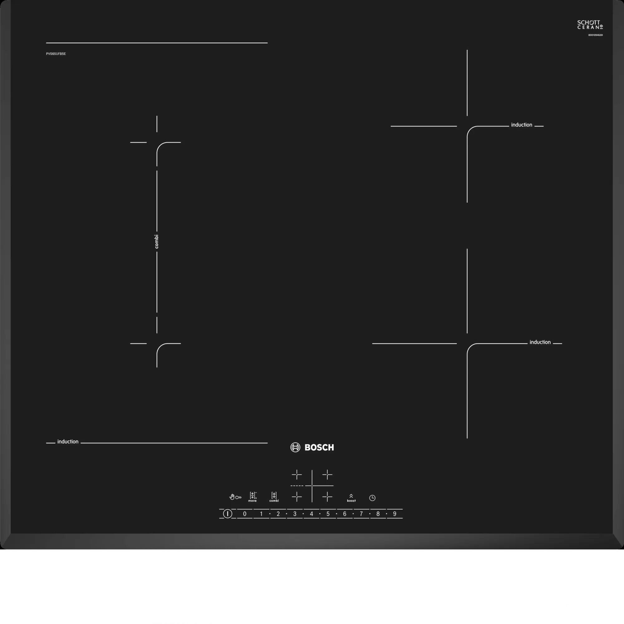 Индукционные варочные поверхности Bosch PVS651FB5E