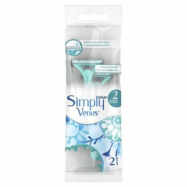 Одноразовая женская бритва Gillette Venus (Жиллетт Винус) Simply 2, 2 шт.