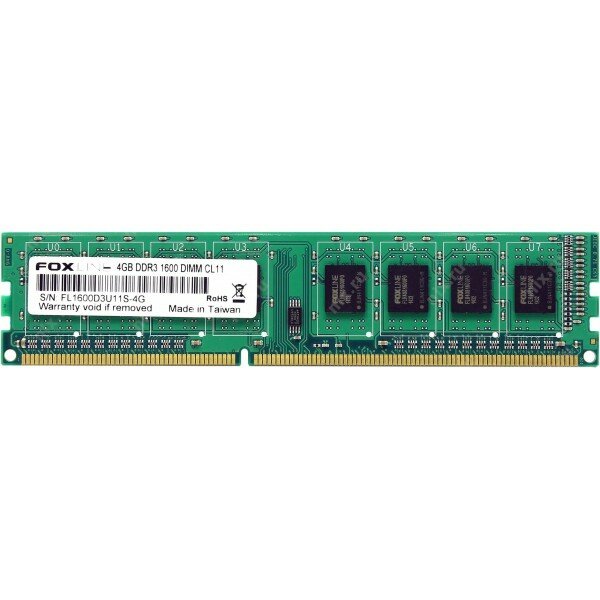   Foxline DIMM DDR3 4GB 1600 CL11 (512*8) 1.35V