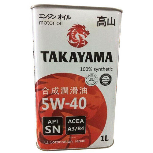    TAKAYAMA SAE 5W-40 API SN/CF ACEA A3/B4 1 (605044)