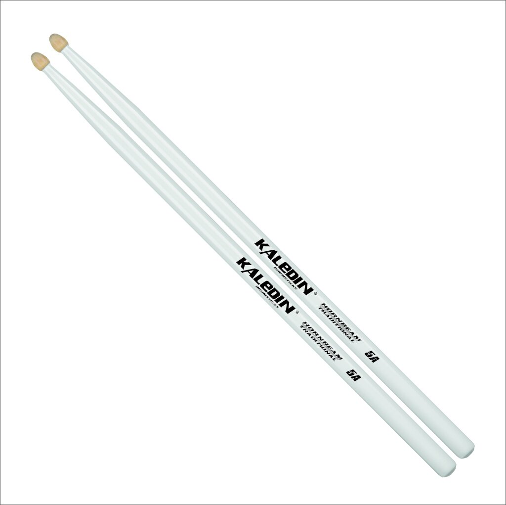 7KLHBW5B 5B Барабанные палочки, граб, деревянный наконечник, белые, Kaledin Drumsticks