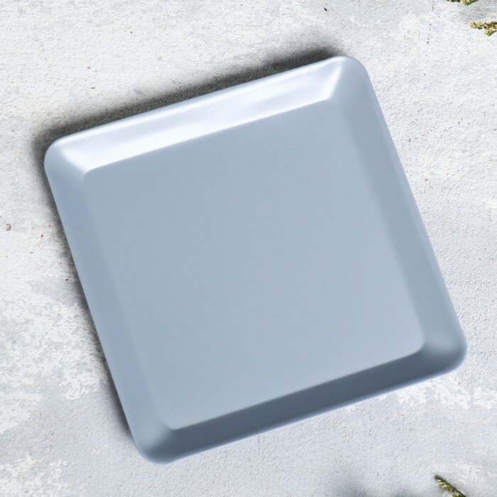 Подсвечник металл "Тарелка", 12,6х12,6х1,3 см, серый - фотография № 3