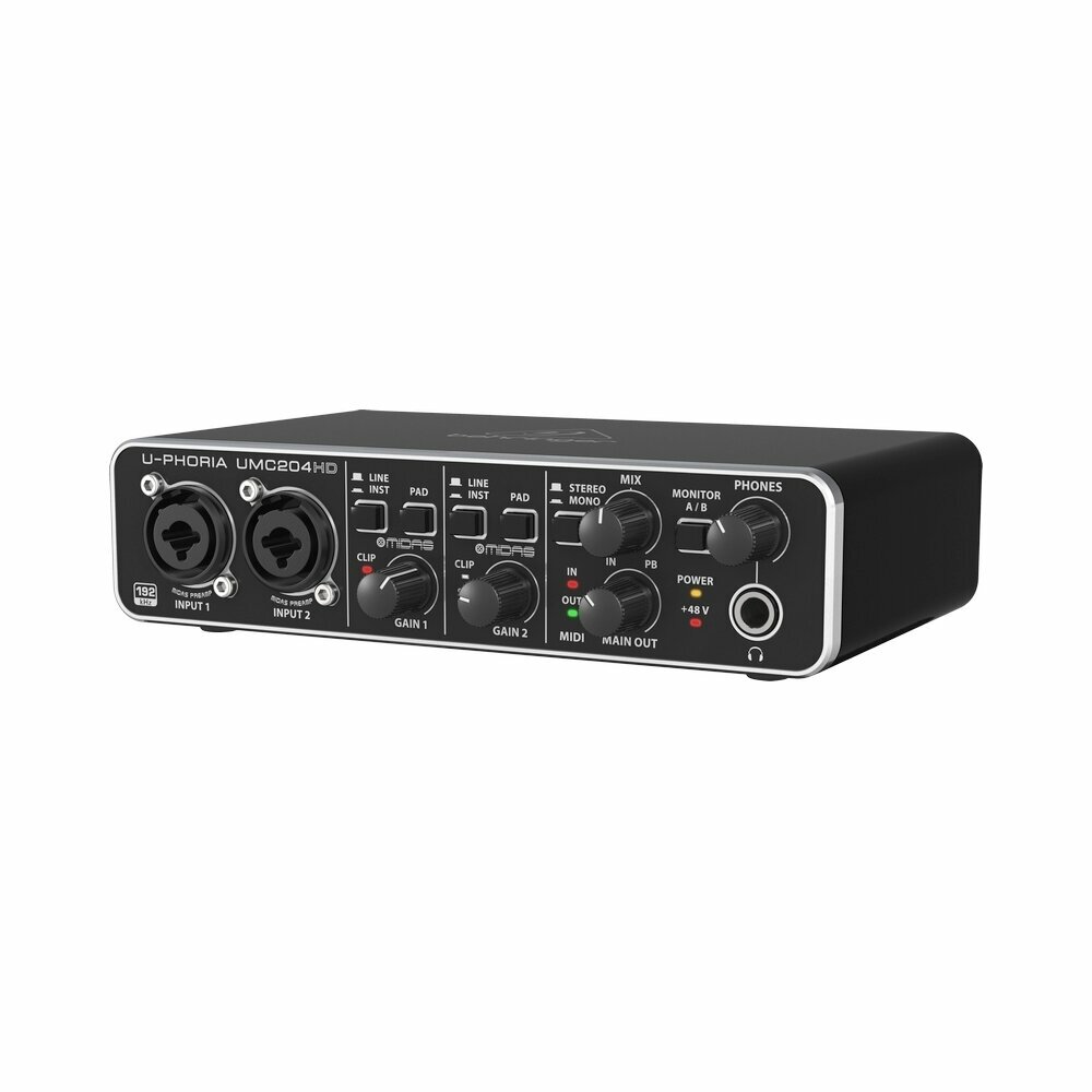 Behringer UMC204HD Внешняя звуковая карта, 2 входа, 4 выхода