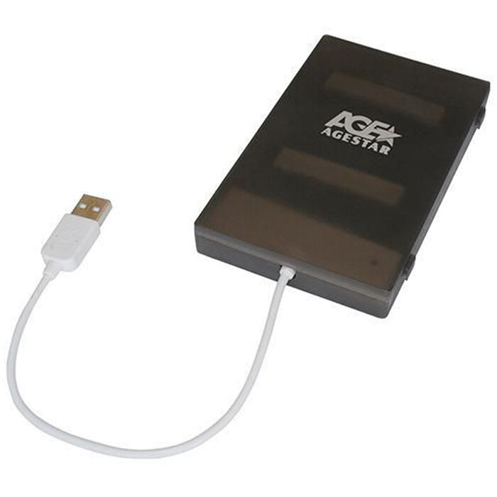 Корпус 2.5" AgeStar SUBCP1 SATA, USB2.0 Black