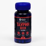 GLS Pharmaceuticals Таурин 1000, для повышения энергии и выносливости, 90 капсул по 400 мг - изображение