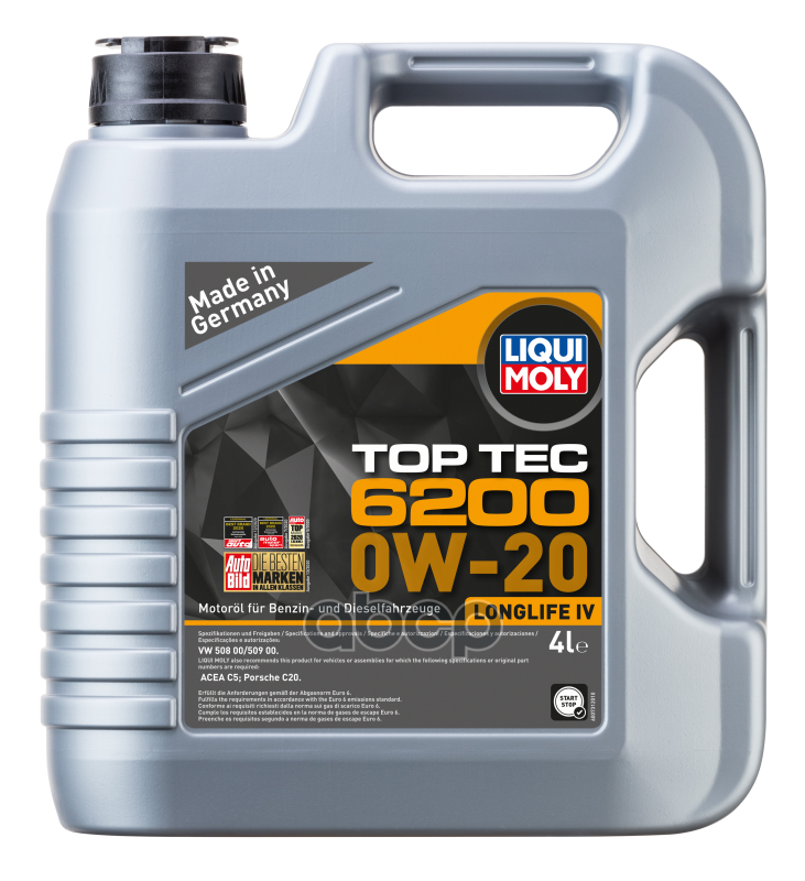 Liqui moly 0W-20 Top Tec 6200 4Л (Синт.мотор.масло)