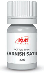 ICM, Лак акриловый сатиновый (Varnish Satin), 12 мл, C2002