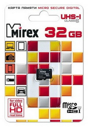 Карта памяти microSD 32GB Mirex microSDHC 13612-MCSUHS32