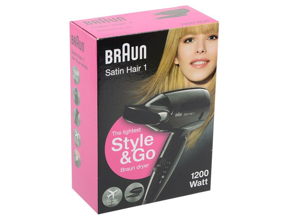 Фен Braun HD 130 1200 чёрный