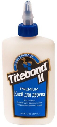 TITEBOND II Premium Wood Glue Клей ПВА однокомпонентный для дерева медово-желтый (946 мл)