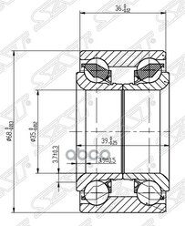 Подшипник Перед Ступицы Nissan March/Micra/Cube 90-02 Sat арт. ST-40210-41B00