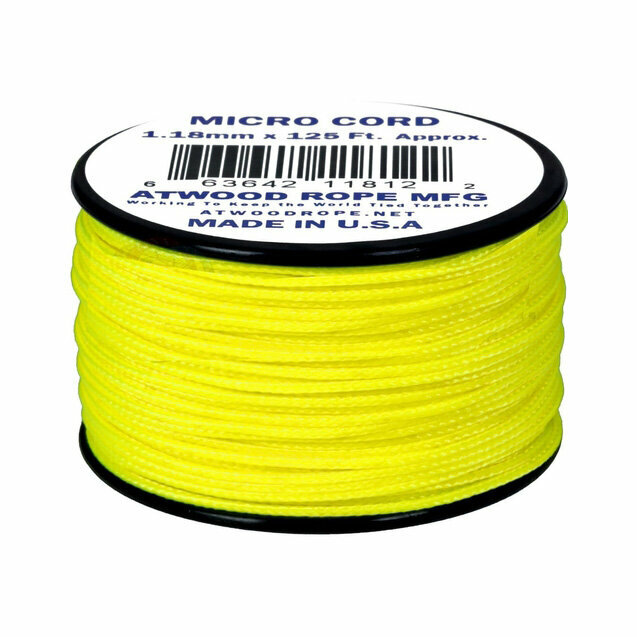  AtwoodRope 1.18 x 125' Micro Cord 38 (Neon yellow)