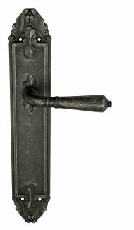 Дверная ручка Venezia "VIGNOLE" на планке PL90 античное серебро