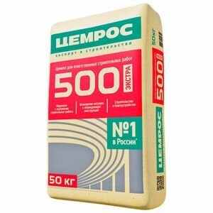 Цемрос Цемент М500 Д20 ЦЕМ II А-Ш 425 Н 50 кг