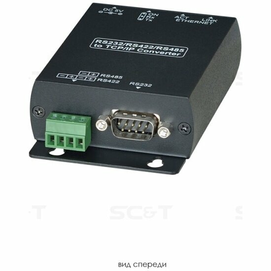 Преобразователь интерфейса Sc&t RS485/RS422/RS232 в Ethernet RS007