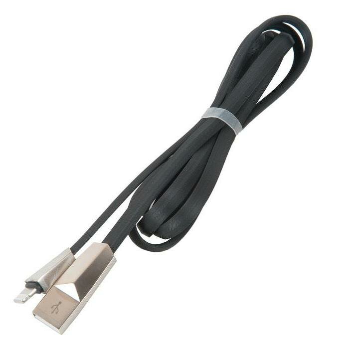 Кабель зарядки и синхронизации данных USB USB HOCO x4 Zinc для Lightning, 2.4 A, длина 1.2 м, черный
