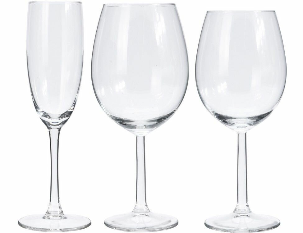Набор бокалов для вина и шампанского "Виниссимо", стекло, 18 штук, Koopman International - фотография № 1