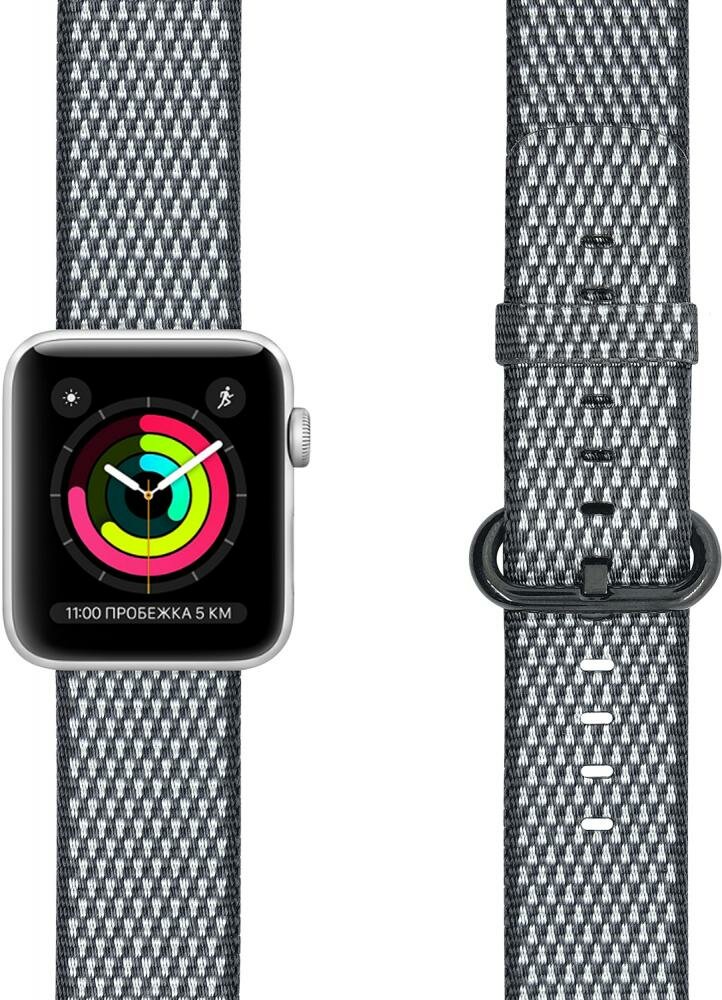 Ремешок Lyambda Polis для Apple Watch Series 1-8, SE, 38/40/41 mm (черный)