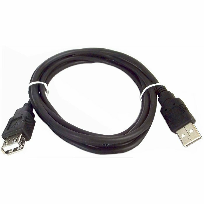Удлинитель USB2.0 Am-Af Гарнизон GCC-USB2-AMAF-1.8M - кабель 1.8 метра, чёрный