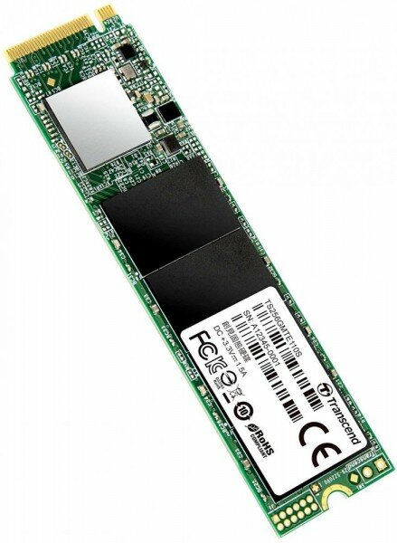 Твердотельный накопитель Transcend 256GB, M.2 2280,PCIe Gen3x4, 3D TLC, DRAM-less TS256GMTE110S