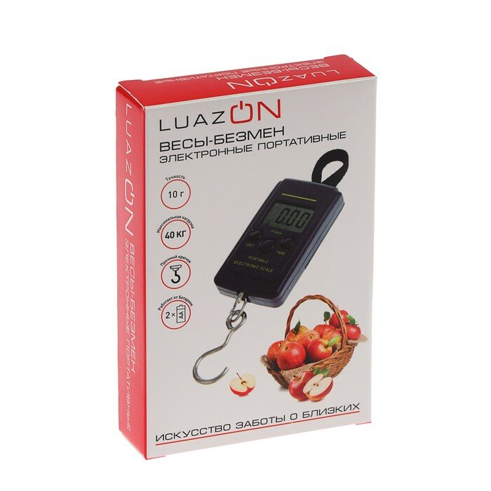 Luazon Home Весы-безмен Luazon LV-403, электронный, до 40 кг, точность до 10 г, подсветка, тёмно-синий - фотография № 4