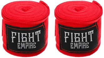 FIGHT EMPIRE Бинты боксёрские эластичные FIGHT EMPIRE 3 м, цвет красный