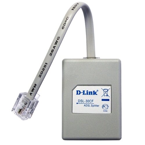 ADSL Splitter D-Link DSL-30CF/RS (1xRJ-11 --> 2xRJ-11, , AnnexA)