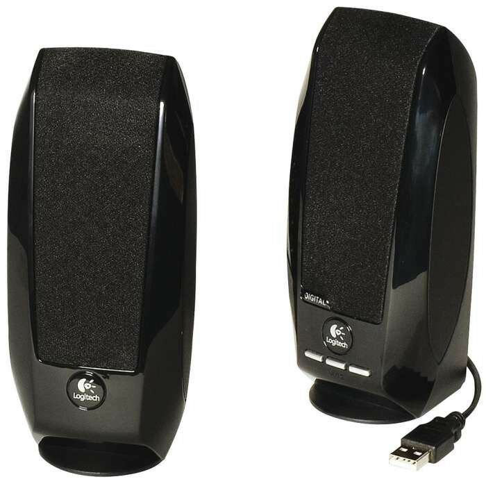  Logitech Speaker System S-150, 2.0, 1.2W(RMS), USB, Black, [980-000029]